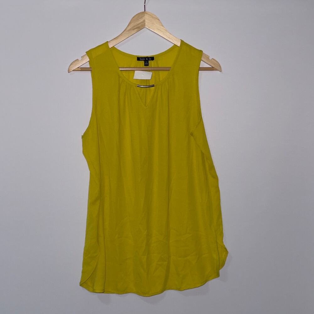 Sami & Jo yellow tank top blouse women’s size large NWT